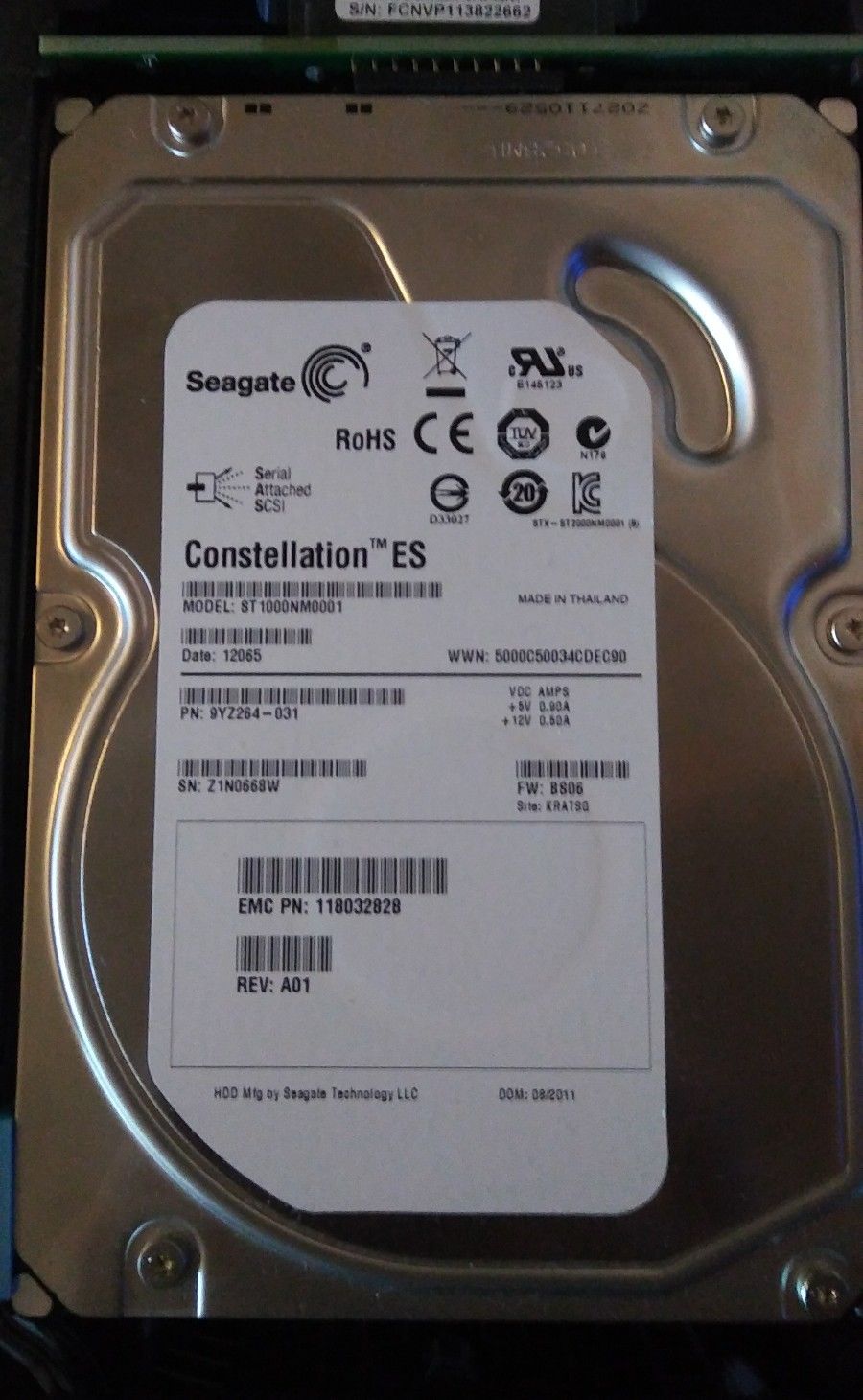 EMC VNX 1000GB 1TB 6G 7,2K 3,5 SAS to FC HDD Hotplug 005049493 118032828 EMC VNX 1000GB 1TB 6G 7,2K 3,5 SAS to FC HDD Hotplug 005049493 118032828